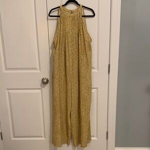 Cost Plus World Market Mustard Jumpsuit